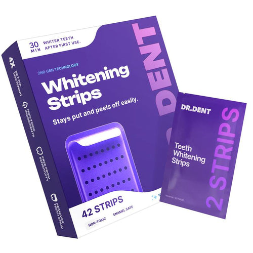 DRDENT Purple Teeth Whitening Strips - 7/21 Whitening Sessions 